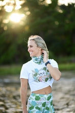 Load image into Gallery viewer, Drippy Red Aloha Crop Top