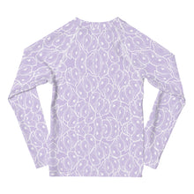 Load image into Gallery viewer, Kids Lavender Oystuary Rash Guard