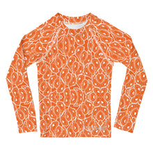Load image into Gallery viewer, Kids Safety Orange Oystuary Rash Guard