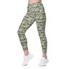 Load image into Gallery viewer, Lowco Camo (Blue) Leggings with pockets