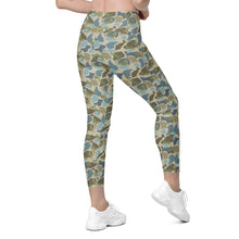 Load image into Gallery viewer, Lowco Camo (Blue) Leggings with pockets
