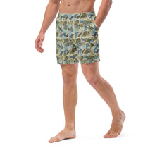 Load image into Gallery viewer, Blue Lowco Camo swim trunks