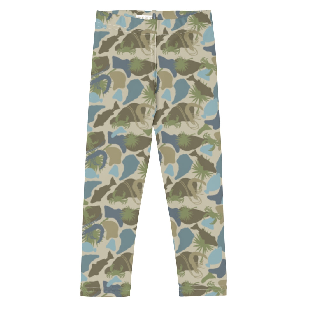 Kids Lowco Camo Leggings (Blue)