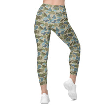 Load image into Gallery viewer, Lowco Camo (Blue) Leggings with pockets
