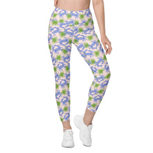 Load image into Gallery viewer, Blue Crab Leggings with pockets
