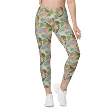 Load image into Gallery viewer, Lowco Camo (Coral) Leggings with pockets
