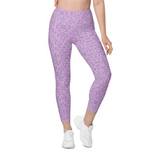 Load image into Gallery viewer, Pink + Purple Oystuary Leggings with pockets
