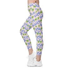 Load image into Gallery viewer, Blue Crab Leggings with pockets
