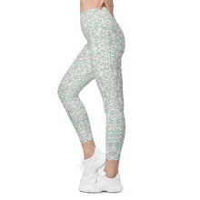 Load image into Gallery viewer, Oystuary Leggings (Aqua) with pockets
