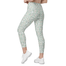 Load image into Gallery viewer, Oystuary Leggings (Aqua) with pockets
