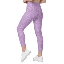 Load image into Gallery viewer, Pink + Purple Oystuary Leggings with pockets
