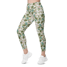 Load image into Gallery viewer, Drippy Red Aloha Leggings with pockets
