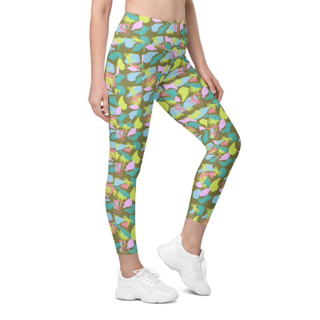 Lowco Camo (Neon) Leggings with pockets