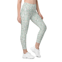 Load image into Gallery viewer, Oystuary Leggings (Aqua) with pockets
