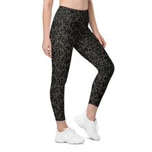 Load image into Gallery viewer, Oystuary Leggings (Black) with pockets
