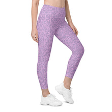 Load image into Gallery viewer, Pink + Purple Oystuary Leggings with pockets

