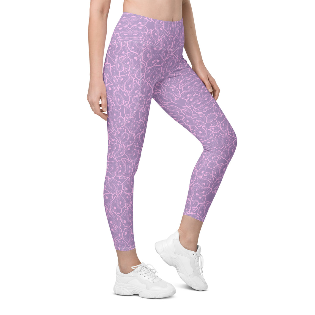 Pink + Purple Oystuary Leggings with pockets