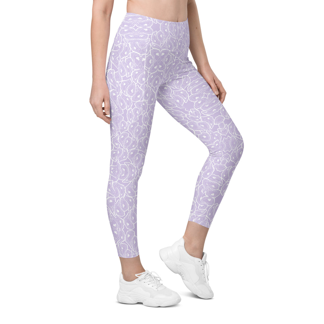 Lavender Oystuary Leggings with pockets