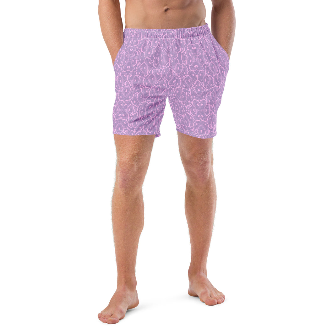 Pink+Purple Oystuary swim trunks