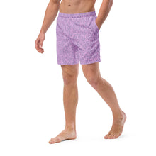 Load image into Gallery viewer, Pink+Purple Oystuary swim trunks
