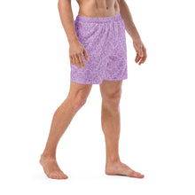 Load image into Gallery viewer, Pink+Purple Oystuary swim trunks
