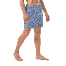 Load image into Gallery viewer, Stormy Skies Oystuary swim trunks
