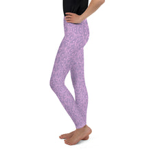 Load image into Gallery viewer, Youth Pink + Purple Oystuary Leggings
