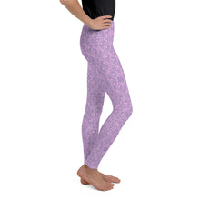 Load image into Gallery viewer, Youth Pink + Purple Oystuary Leggings
